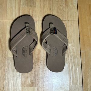 Kids rainbow flip flops